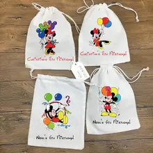 Пользовательские Минни Маус подарочные пакеты для вечеринки Подарки Сумки на день рождения любимые пакеты для девочек многоразовые для лакомства и подарков детские праздничные принадлежности