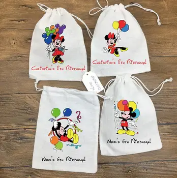 

Custom minnie mouse Party Favor Bags Gifts Bags Birthday Favor Bags Girls Reusable for Treats and Gifts Kids Party Supplies