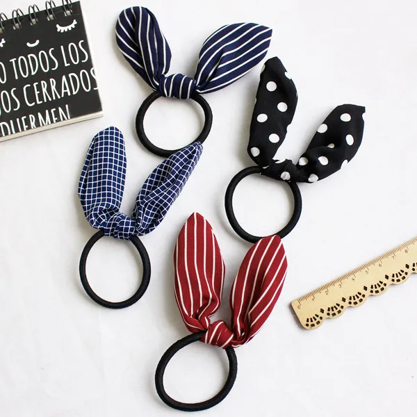 

Korean-style Cute Rabbit Eared for Tying Hair Accessories Rubber Hair Band Japanese Korean Simple Tied Headband South Korea Hair