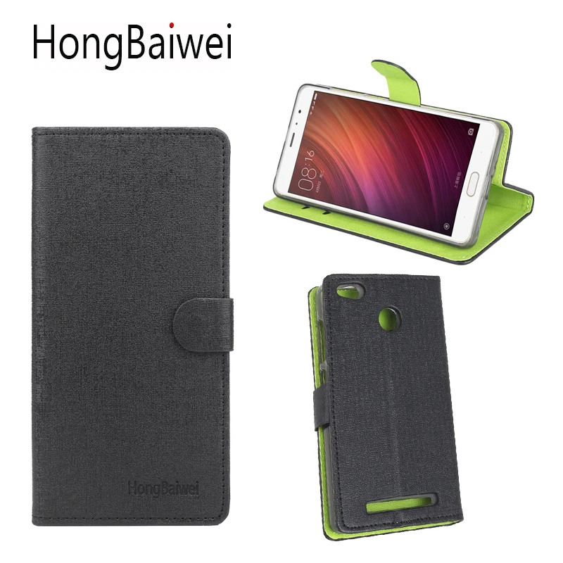 

HongBaiwei Case Cover For Xiaomi Redmi 3 Pro Case Cover Leather Hit Color Flip Luxury Wallet Phone Bag Case Cover