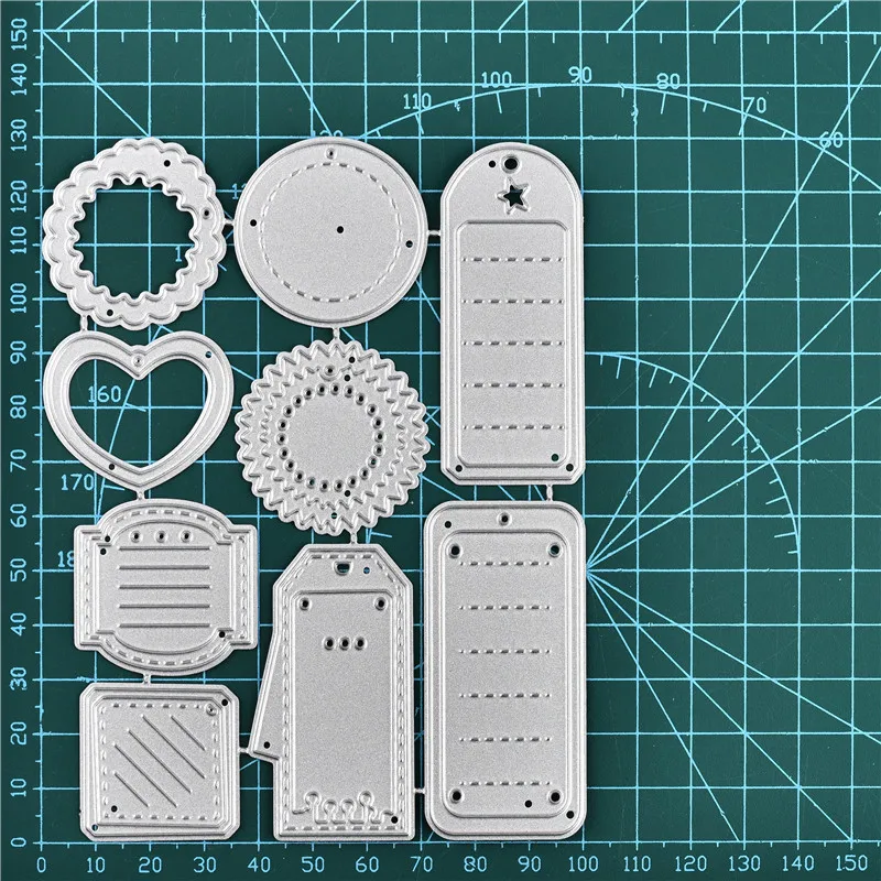 Naifumodo этикетки штампы Тег Металлические Вырубные штампы новые для изготовления открыток Скрапбукинг тиснение вырезания трафарет ремесло фоновые штампы