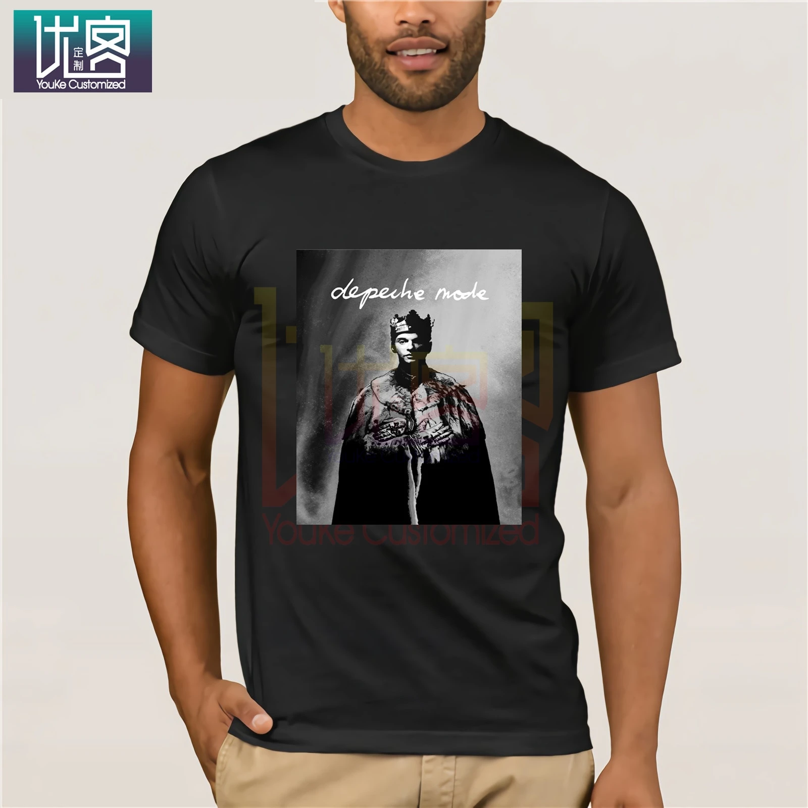 Depeche logo mode Enjoy The Silence King с лиришотографией рубашка одежда популярная футболка