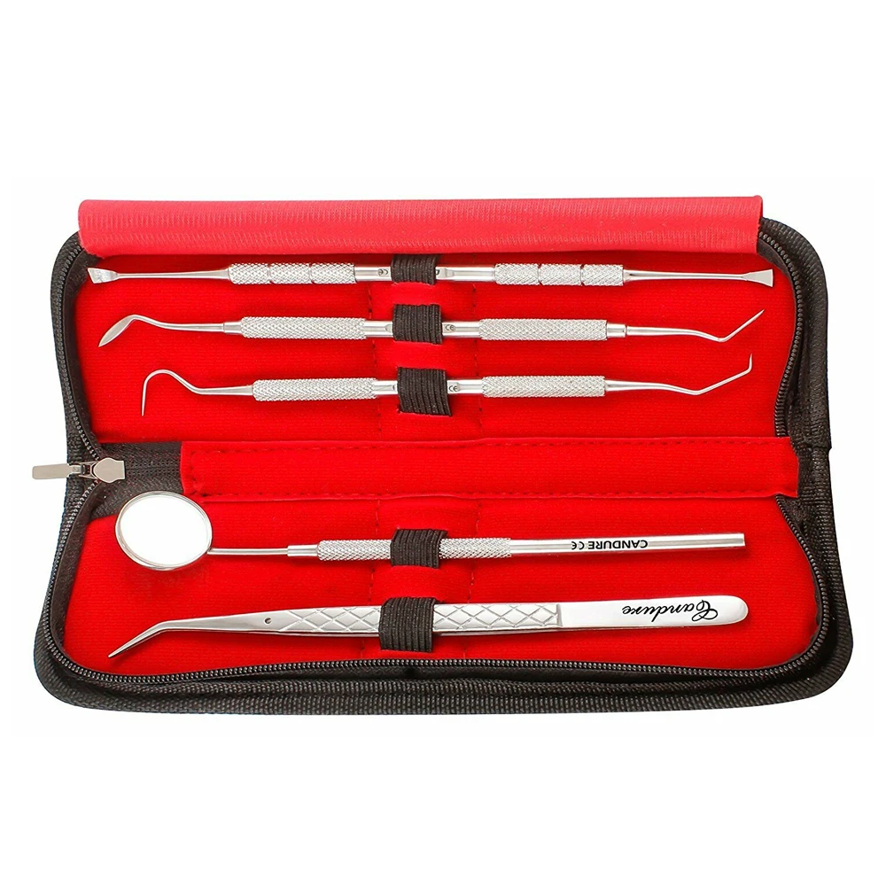 5pcs/set Dental Teeth Care Kit Dentist Prepared Tool Set Teeth Plaque