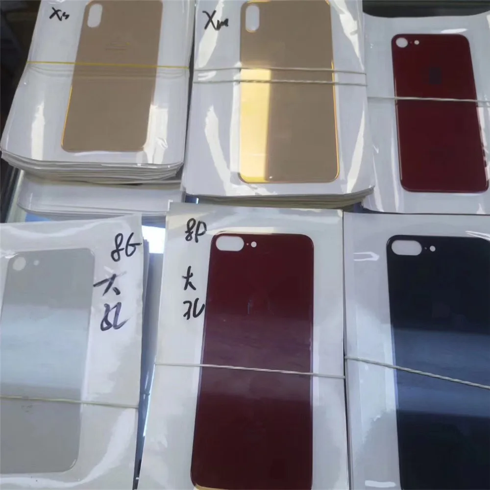 Для iphone 8 8 Plus X Задний стеклянный корпус+ клейкая задняя кристальная панель пластина крышка батареи корпус+ Европейская версия