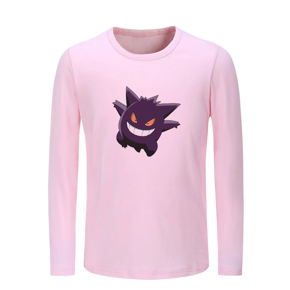 Милый мультяшный Покемон Togepi Gengar/Детские футболки с рисунком детские футболки с рисунком топы для мальчиков и девочек с длинными рукавами, рождественский подарок - Цвет: JeKP949C
