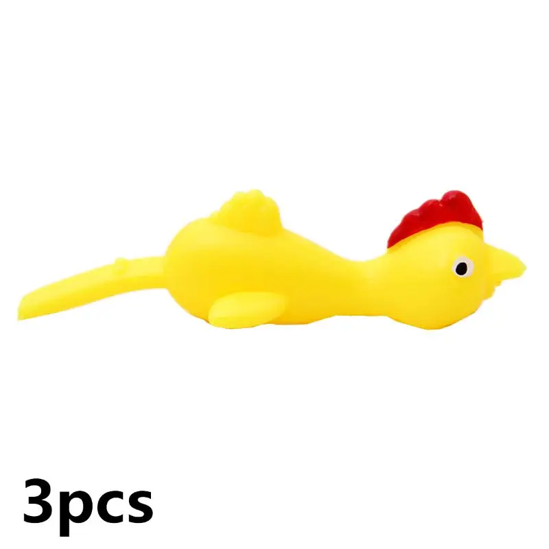 3 шт. Finger Birds Fun Новинка игрушки Забавный шутка резиновая курица эластичный Летающий Турция вечерние сувениры - Цвет: A