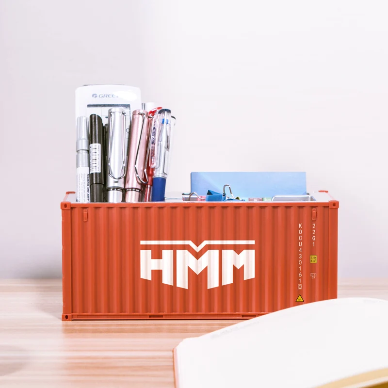 Simulation Shipping Container Model 20ft Mini Toys Logistics Container MultiFunction Pen Holder Office Must be Gift Custom LOGO toy boats Diecasts & Toy Vehicles