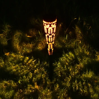

Long Life LED Ground Lamp Solar Garden Lawn Lights Hollow-Out Torch Lamp for Household Outdoor Courtyard Ornament