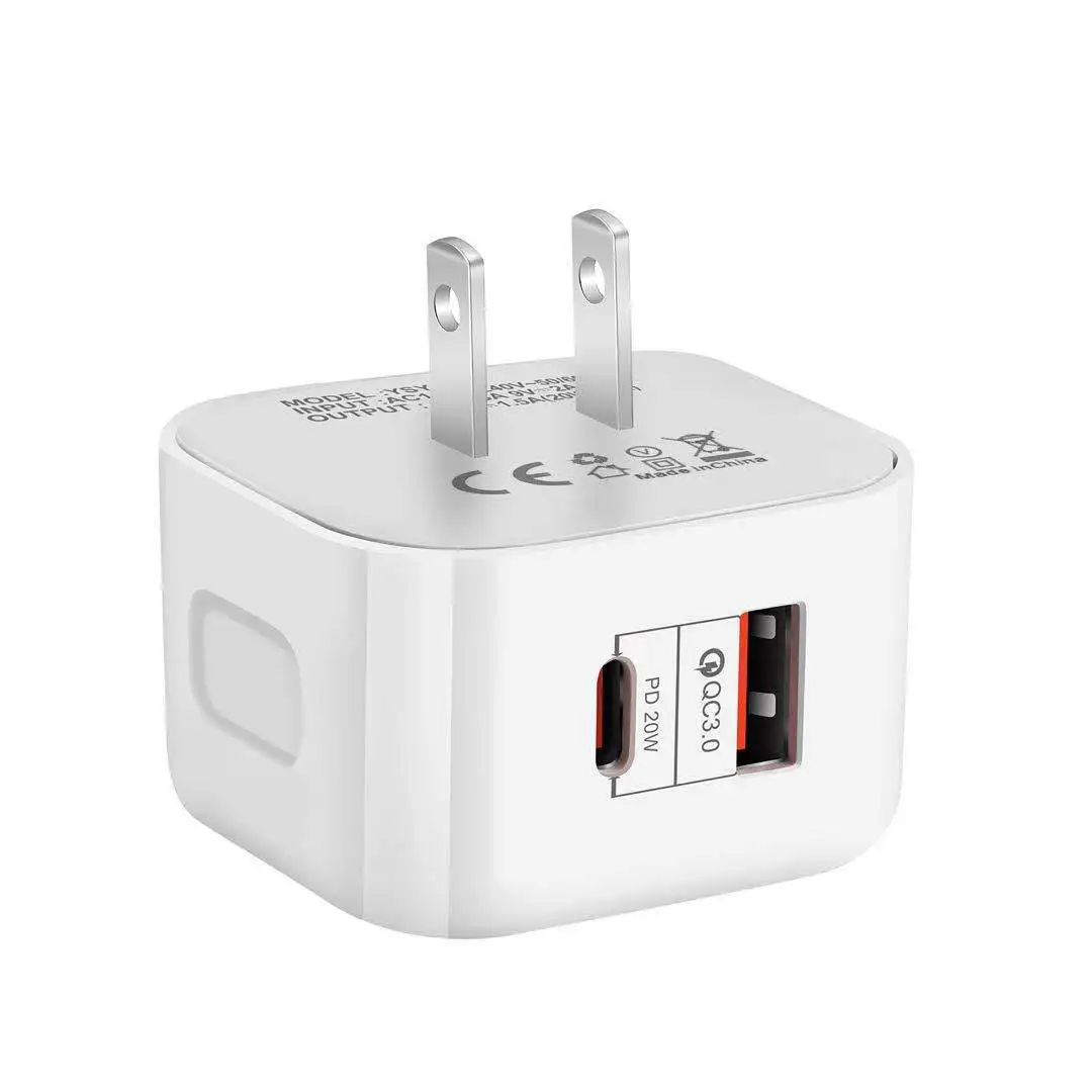 European version PD charger 20 w quick charge head Type - c + USB double presented for apple filling the gauge ul European rules 5v 3a usb c Chargers