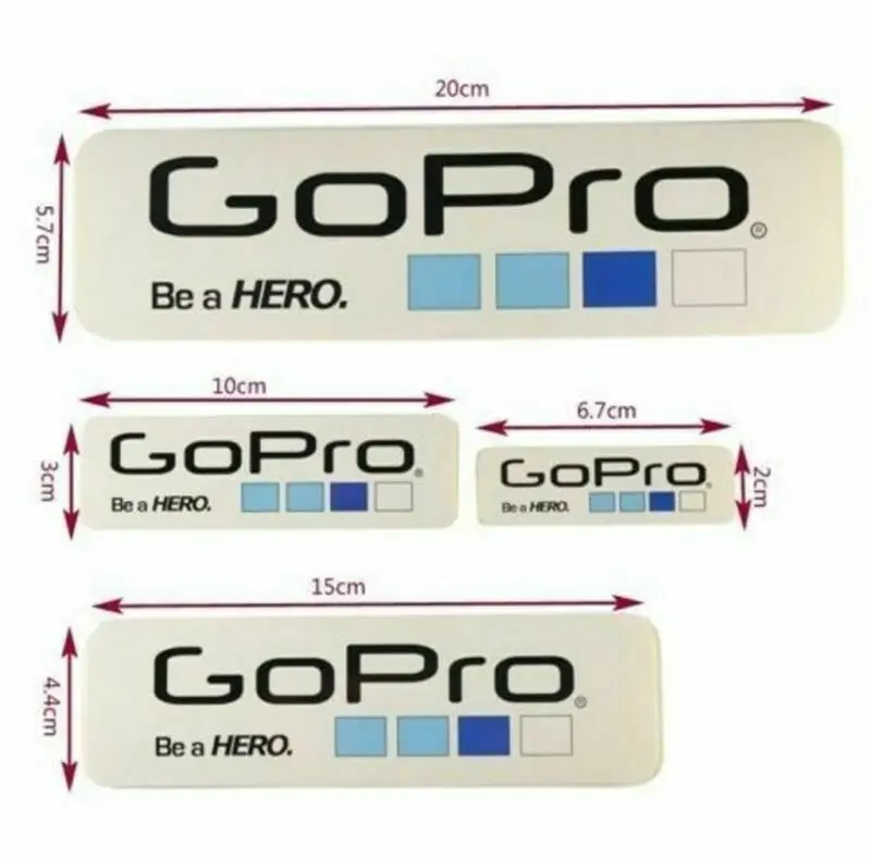 9 шт. значок Логотип наклейки Набор наклеек для GoPro герой спортивные шлемы наклейки украшения черные белые наклейки