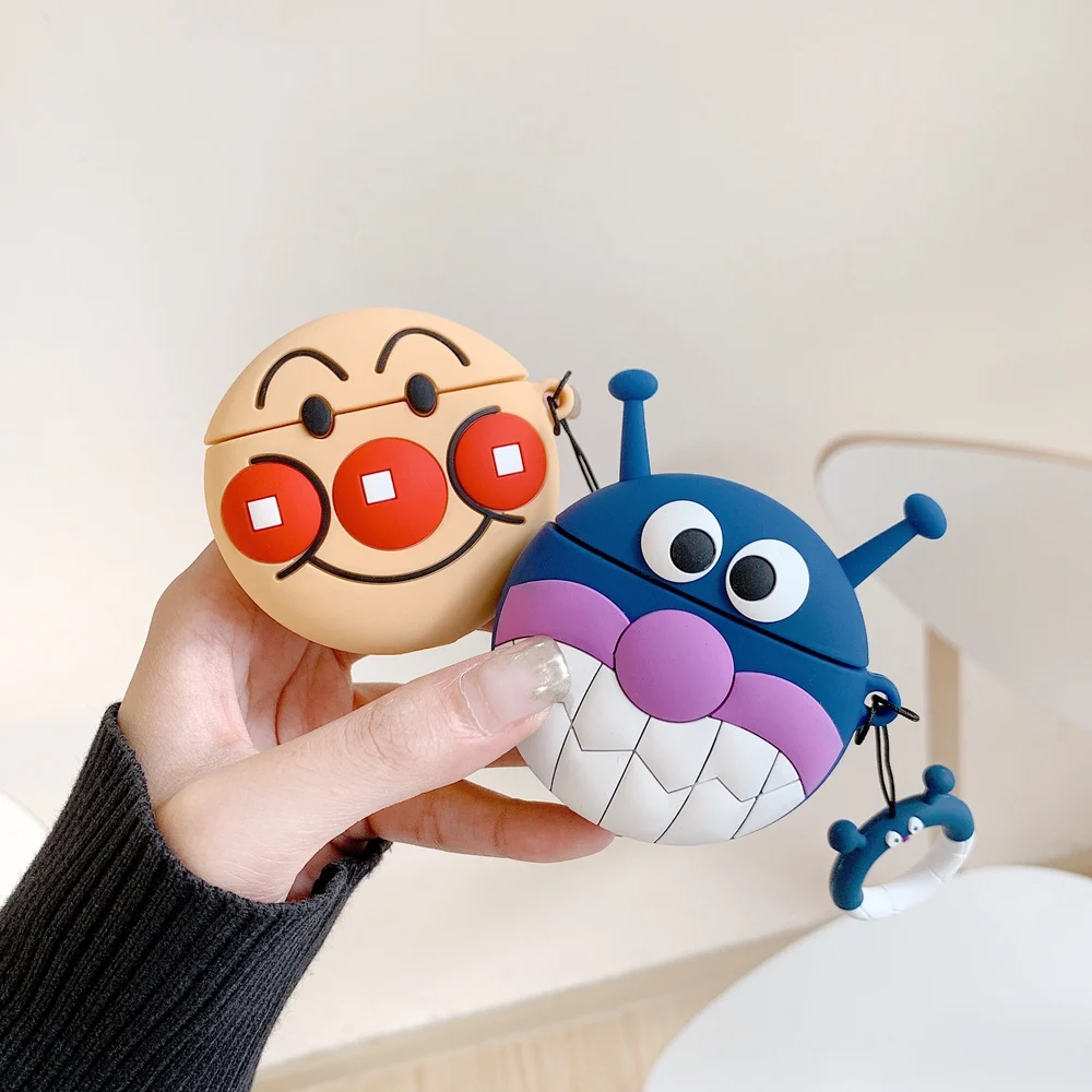 3D Мультяшные bluetooth-наушники беспроводной зарядный чехол мягкий силиконовый Anpanman