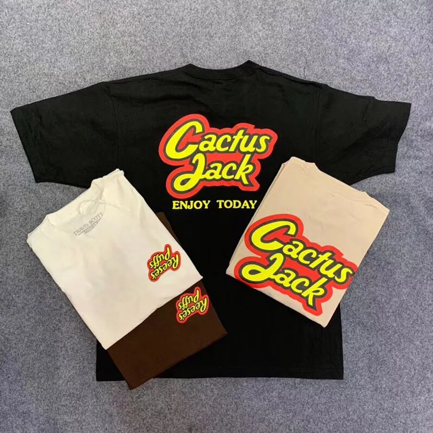 Трэвиса Скотта x R eese's P uffs Enjoy Today Tee Мужская и женская футболка