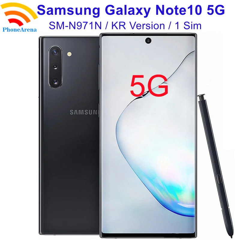 Original Samsung Galaxy Note10 5G N971N【99% New】Unlocked Korea Version Note 10 Mobile phones 6.3&quot 12GB RAM 256GB ROM NFC | Мобильные
