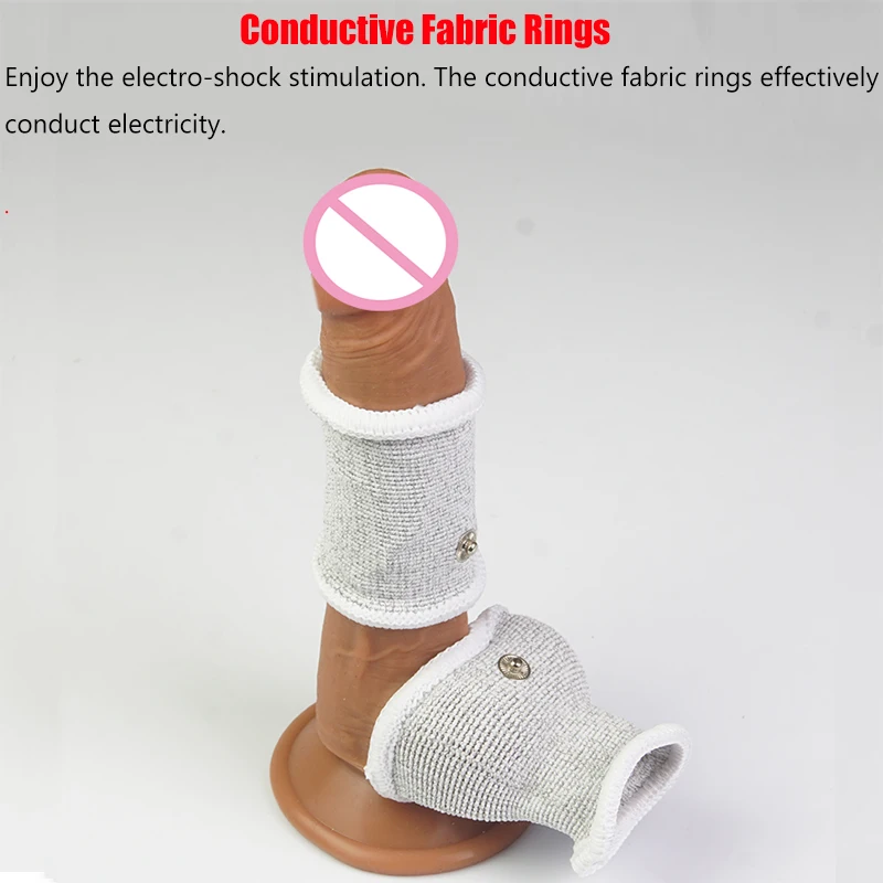 E-stim Masturbation,BDSM Sex Toys For Men,Hands-free Orgasm Electrostimulation Shock Therapy Penis Ring,Electrosex Cock Cage