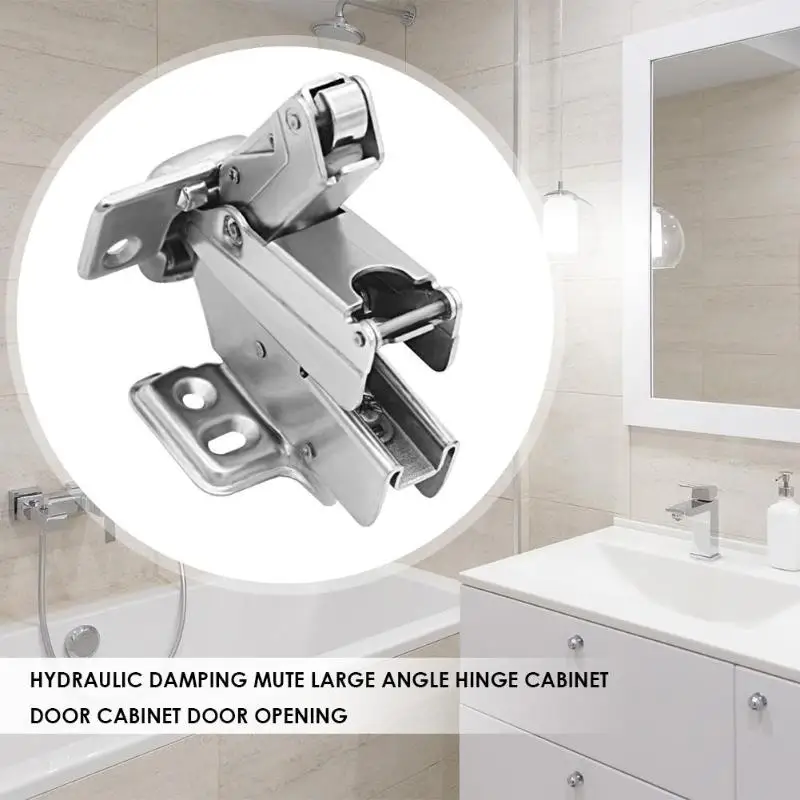 Kitchen Cabinet Mute Large Angle Buffer Drawer Door Hinges for Furniture Fitting Fully Sealed Hydraulic Drive Smoother Buffer