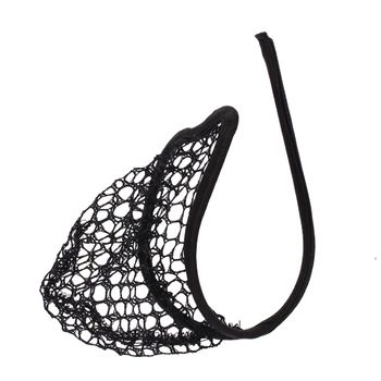 

Men's Fishnet Air Permeability Heart-shaped C-string Black Sexy C-string Thong Invisible Underwear Panty for Men