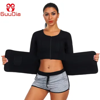 

GUUDIA Neoprene Sweat Vest for Women Slimming Body Shaper with Adjustable Waist Trimmer Belt Weight Loss Short Sleeve Tank Top