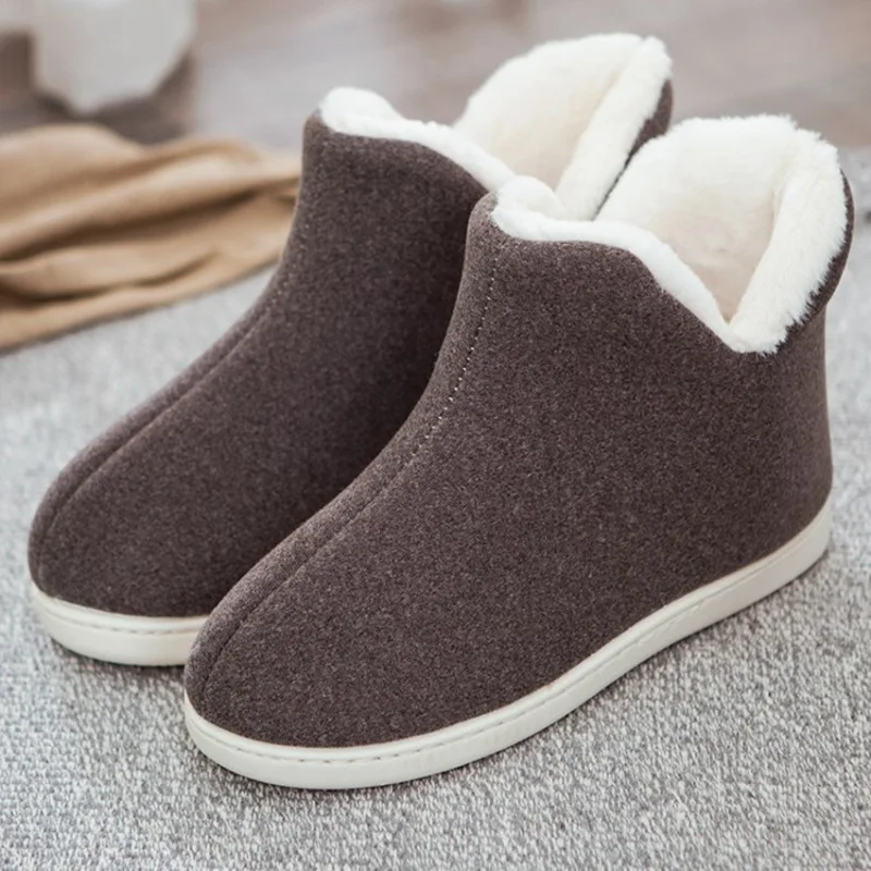 Girseaby Couples cute floor shoes unisex home boots cotton warm women's winter boots female ankle boots for women feminina botas