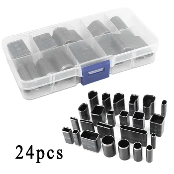 

24x Leather Punch Hollow Set Hole Craft Puncher Belt Leather Craft Tool NEW