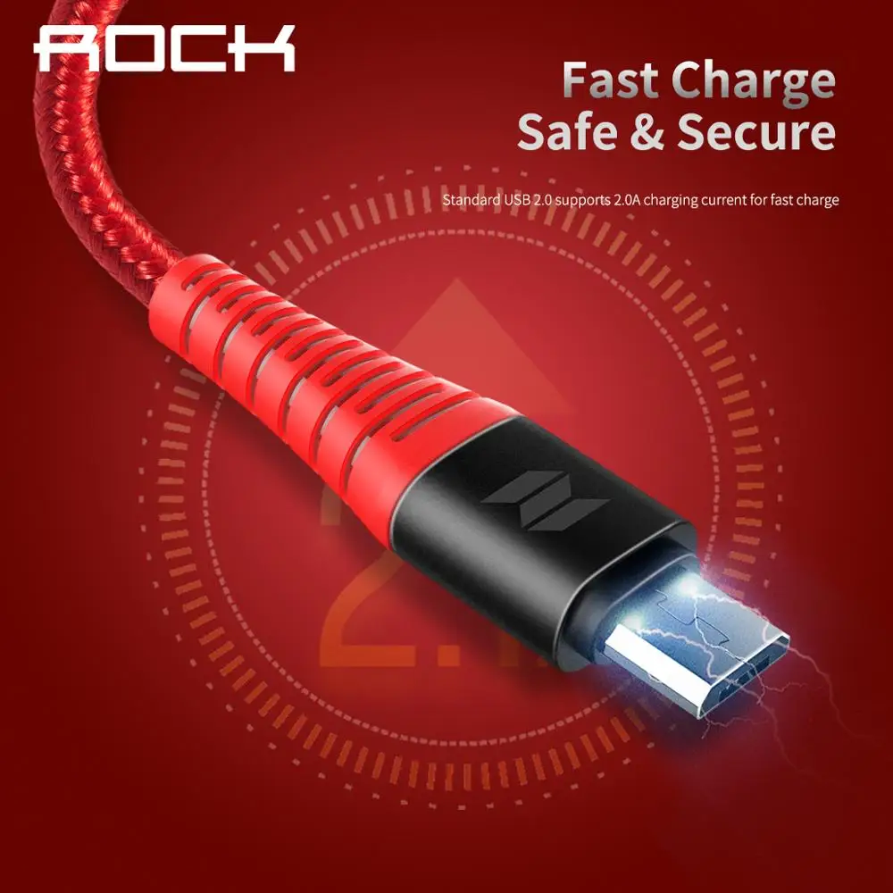 Rock Дата кабель Micro usb кабель зарядное устройство для мобильного телефона Android Microusb кабель для Xiaomi Redmi huawei samsung LG шнур провод адаптер