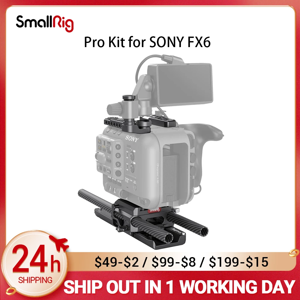 Smallrig pro kit de câmera de fotografia para sony fx6 conjunto de câmera  características duas placas superiores terno o punho original 3225| | -  AliExpress