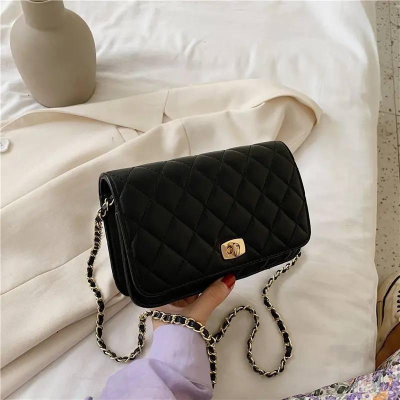 Casual Mini Pu Leather Plaid Shoulder Bags For Women 2020 Fashion Chain Crossbody Messenger Bag Female Travel Handbags and Purse | Багаж и