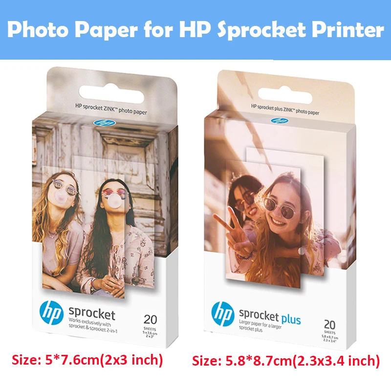 HP PLUS Sprocket Portable Photo Printer 