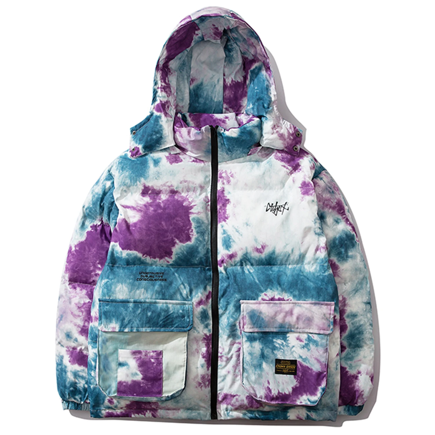Aelfric Eden Tie dying мужские толстые парки модные повседневные теплые куртки пальто 2019