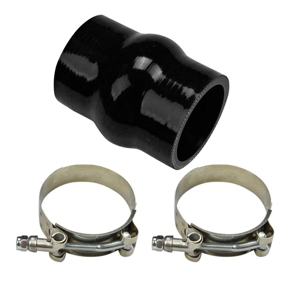 

3pcs 63mm Hump Straight Silicone Hose Coupler Tube 2 1/2Inch Pipe+Clips Set Kit