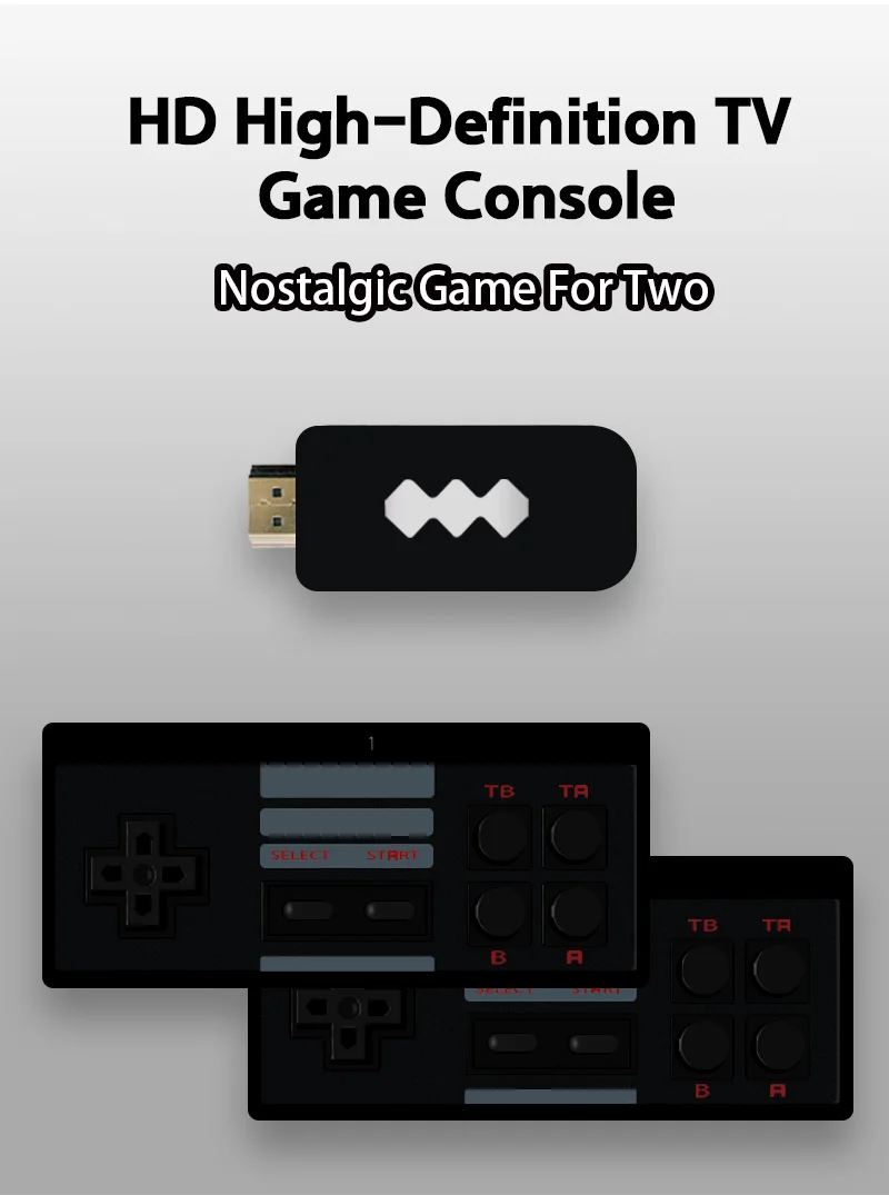 Мини игровая консоль для игровой консоли 8 бит HDMI выход беспроводных контроллеров