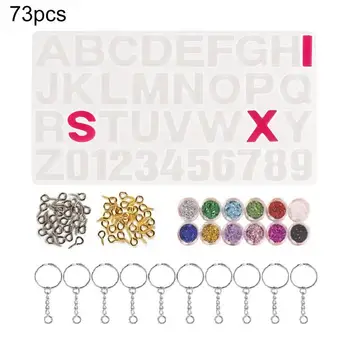 

1 Set Crystal Epoxy Resin Mold Alphabet Letter Number Pendant Casting Silicone Mould DIY Crafts Jewelry Making Tool