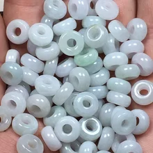 10 шт. натуральный изумруд жадеит бусины Абак аксессуары DIY браслет Шарм ювелирные изделия Модный ручной вырезанный на удачу человек амулет