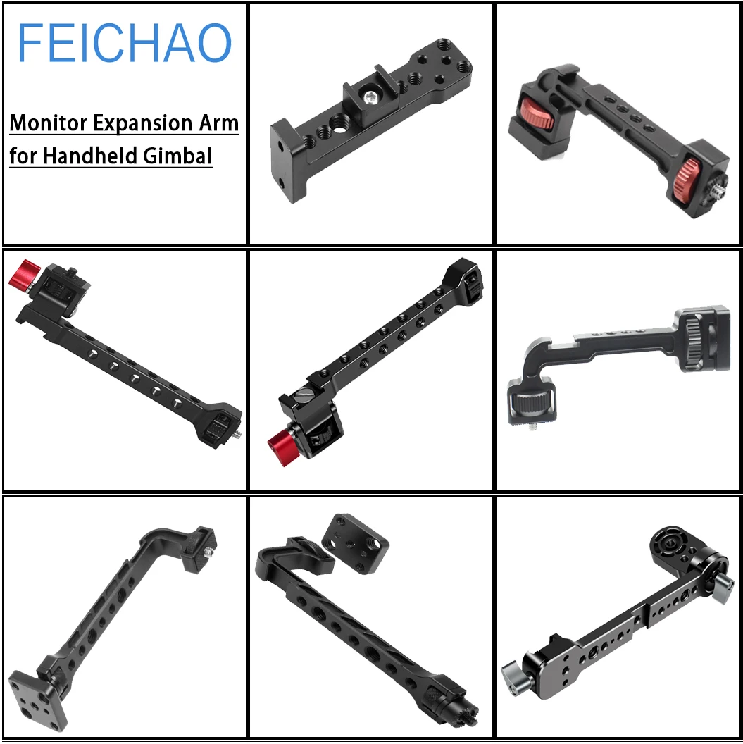Extension Rotatable Bracket Monitor LED Video Light Support for ZHIYUN WEEBILL 2 S Crane 3S 3S-E DJI RS2 RSC2 RONIN SC Gimbal |