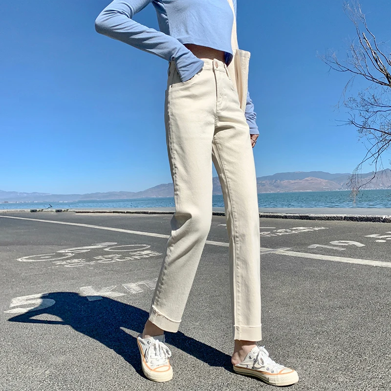 

Fashion Women's Jeans New Vintage Casual Street Style Versatile Denim Ladie Long Pants Vintage Jeans Trousers Plus Size Pants