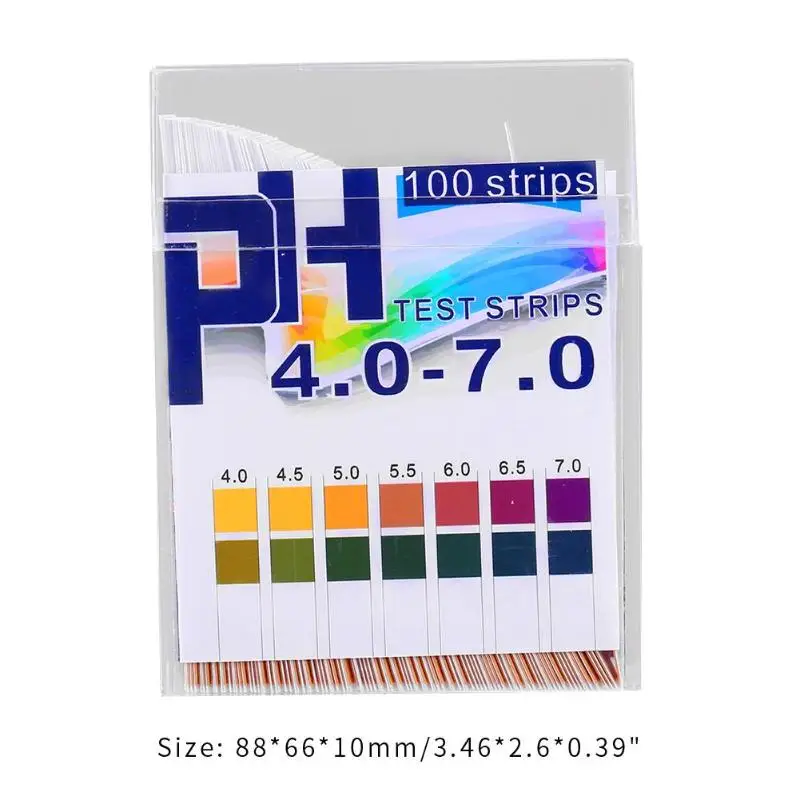 100 RGB Светодиодные полосы 4,0-7,0 диапазон лакмусовая бумага 2-цветовой контраст кислотности щелочи Тесты полосы для кислотности и щелочности Тесты