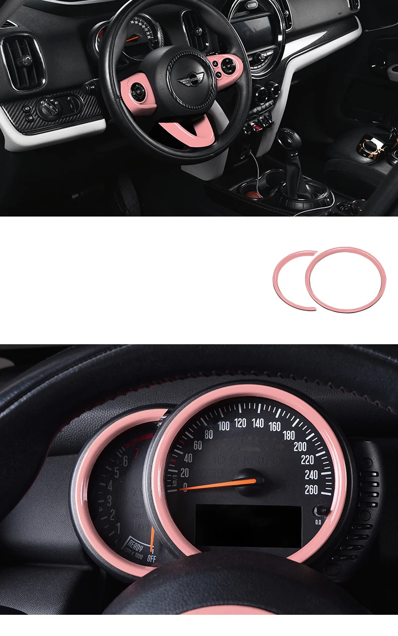 Ensemble complet de garnitures roses pour BMW, Mini Cooper, One,  Countryman, Wlman, Cabrio, F54, F55, F56, F57, F60, Jolis accessoires  intérieurs et extérieurs - AliExpress