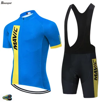 

TEAM 2020 MAVIC CYCLING JERSEY 20D PAD Bike Shorts Set Ropa Ciclismo Mens Summer Quick Dry Pro Bicycle Maillot Pants Clothing
