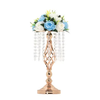 

Vase Candlestick Romantic Crystal Candle Holder Creative Home Iron Craft Decoration Wedding Decoration Flower Holder Table Stand