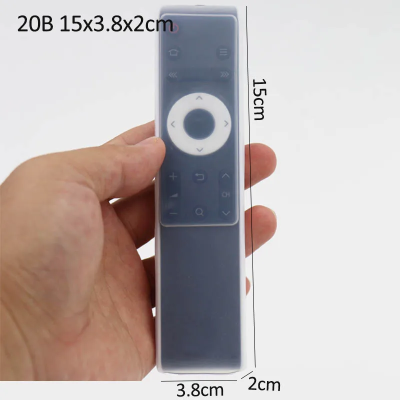 20B 15x3.8x2cm Прозрачная 22 размер защита от пыли Защитная сумка для хранения Портативный Силиконовый кондиционер контроль чехол Чехол для пульта дистанционного управления ТВ - Цвет: 20B 15x3.8x2cm