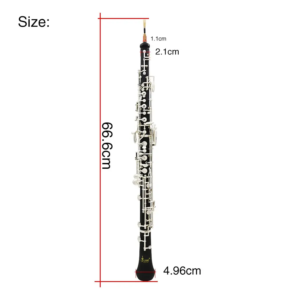 Профессиональные oboe C Key Мельхиор покрытый серебром с тростником перчатки, Чистящая салфетка отвертка кожаный чехол сумка ремень