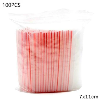 

Opp Bag Sealed bag Grip Seal Clear Self 100Pcs Mini Zipper Package Bag