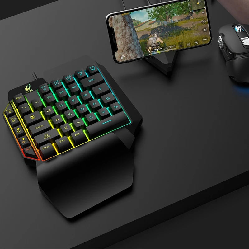 3 in 1 Bluetooth Gaming Keyboard Mouse Converter Combo Dual Headphone Dock Adapter for PUBG Android Mobile Game