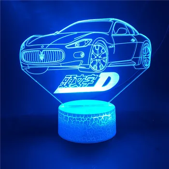 

Smart Phone Control Initial D Cool Japanese Anime Touch Sensor LED Night Light Bright Base Colorful with Remote Dropship