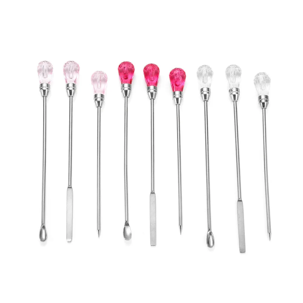 Diy handmade tools poking needles stirring rods digging powder spoons crystal epoxy UV glue jewelry accessories | Украшения и