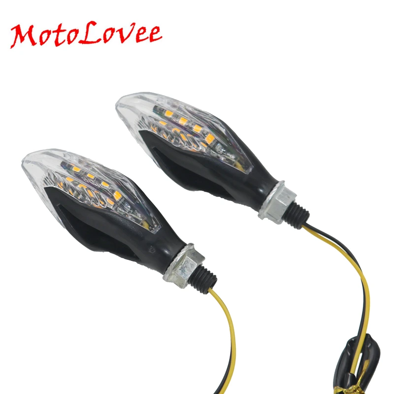

1 Pair M10 LED Universal Motorcycle Turn Signal Light Yellow Blue Color 12V turning Indicator Blinker Flash Lamp Motor Refit