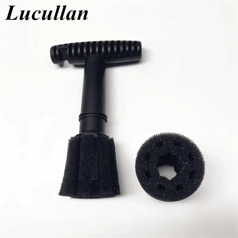 Lucullan черный Автомойка встроенный шинный винтовая кисть рифлёная колесная гайка инструменты для очистки с 5 дополнительными губками