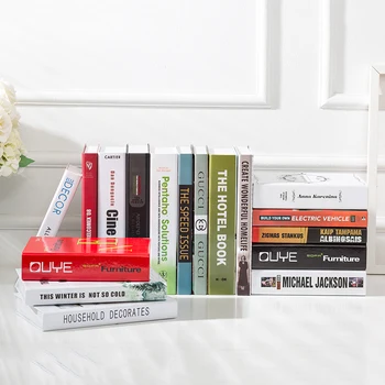 

Fake Book Decorations Ornaments Northern European-Style Light Luxury Hotel Library Model Room Desktop Decoration Book Model