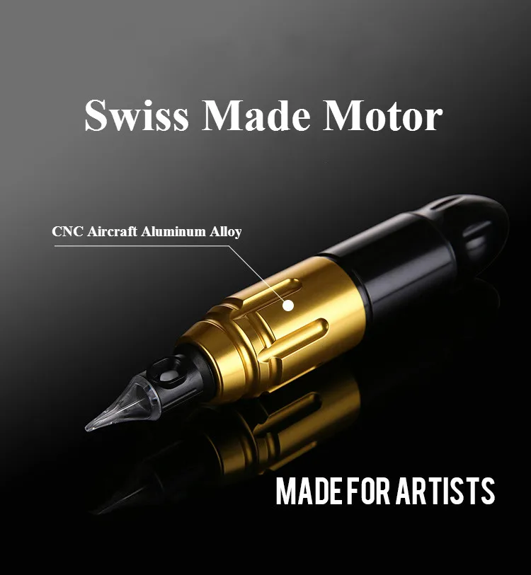 Power Dragon ET II Tattoo Pen Rotary Tattoo Machine Swiss Made Motor Cartridges Tattoo Gun Beauty Equipment