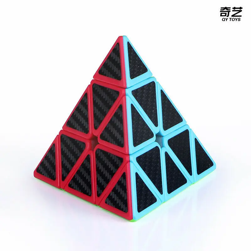 Новинка, 6 шт., QiYi, Магический кубик из углеродного волокна, 2x2x2, 3x3x3, 4x4x4, 5x5x5, набор из плюща и пирамиды, высокоскоростные Кубики-головоломки, развивающие игрушки