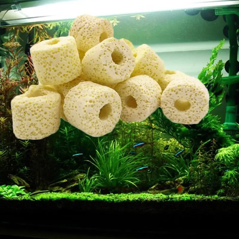 

500g Aquarium material nitrifying bacteria ball Bio Aquarium Media Net Bag Biological Ball for Fish Tank
